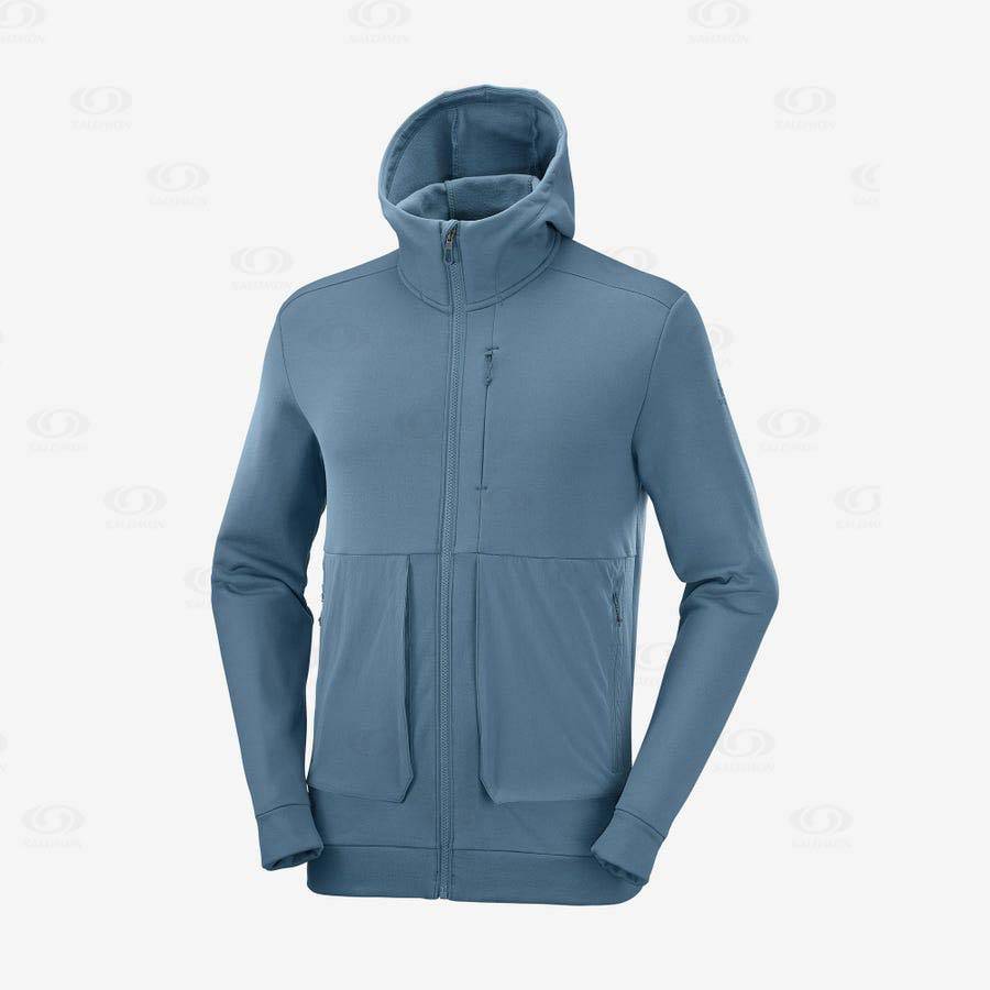 Sudadera Salomon ESSENTIAL WARM FLEECE Hombre Azules | MX-N1862