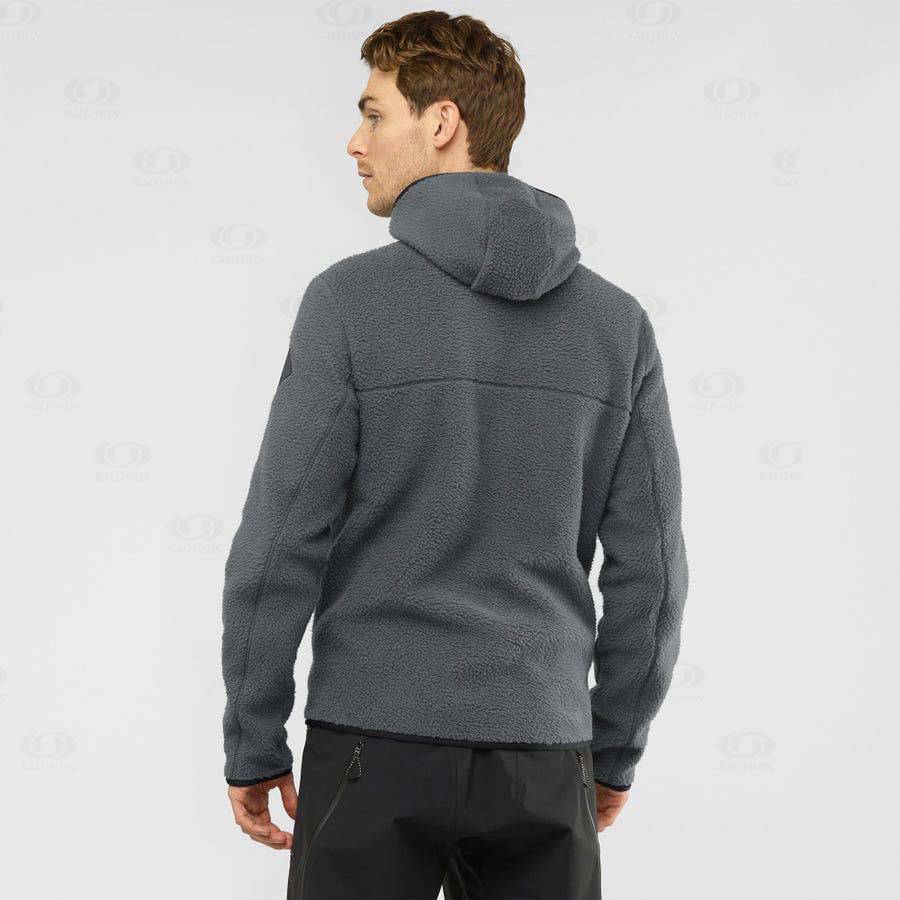 Sudadera Salomon ESSENTIAL WARM TEDDY Hombre Grises | MX-O2491