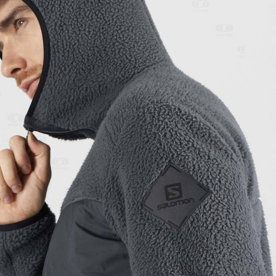 Sudadera Salomon ESSENTIAL WARM TEDDY Hombre Grises | MX-O2491