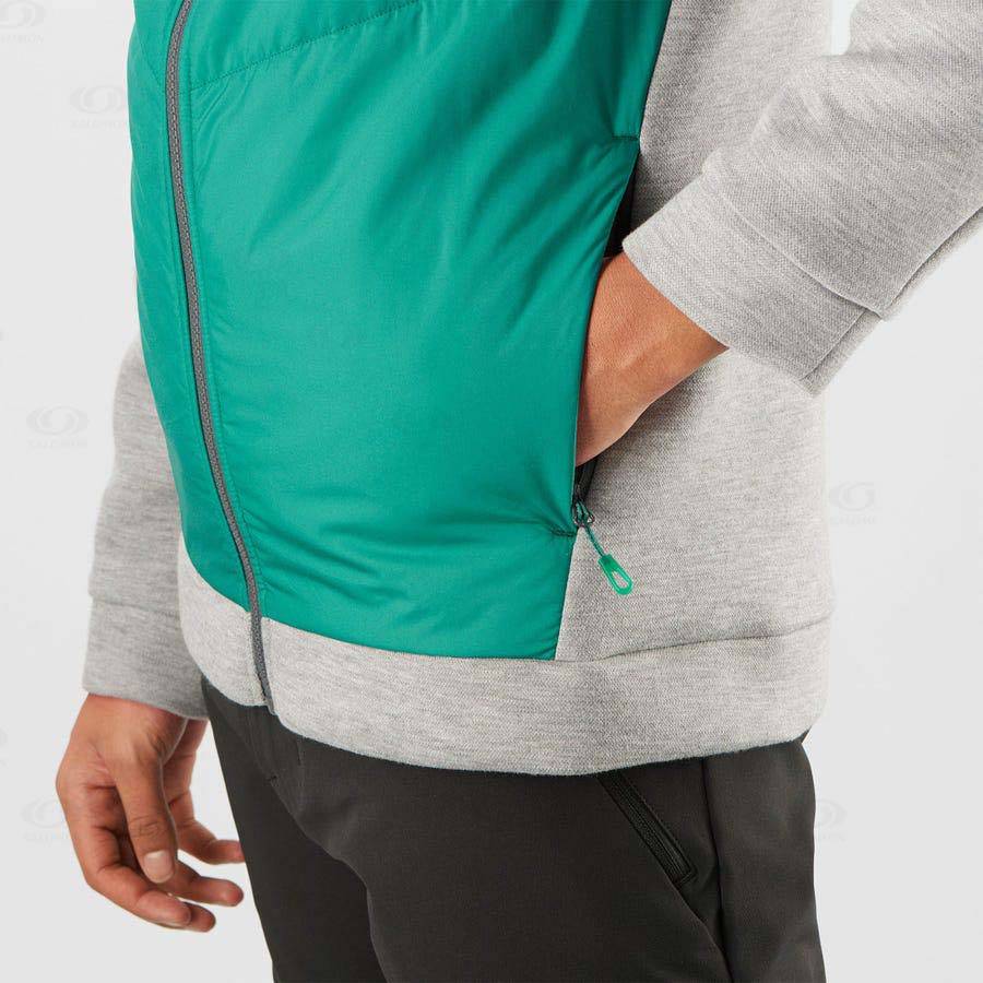 Sudadera Salomon ESSENTIAL XWARM HYBRID Hombre Verdes | MX-S2227