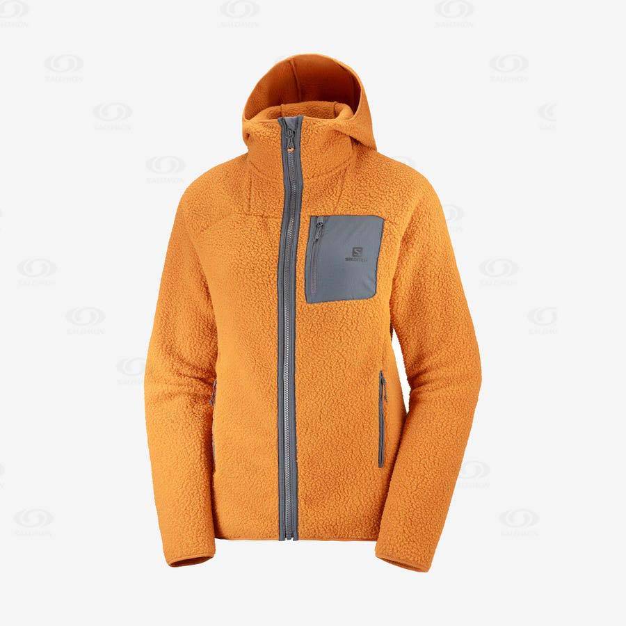 Sudadera Salomon OUTLINE WARM TEDDY Mujer Naranjas | MX-O2106