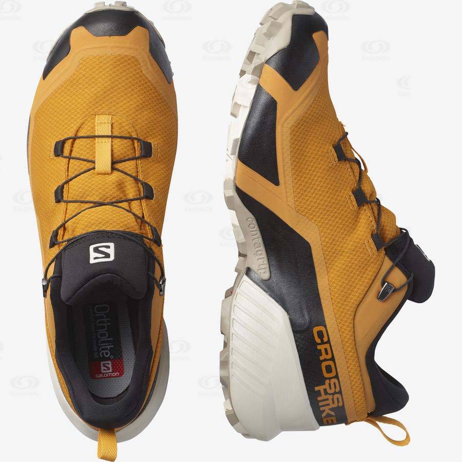 Tenis Impermeables Salomon CROSS HIKE GORE-TEX Hombre Naranjas | MX-L1585