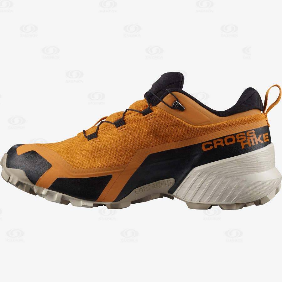 Tenis Impermeables Salomon CROSS HIKE GORE-TEX Hombre Naranjas | MX-L1585