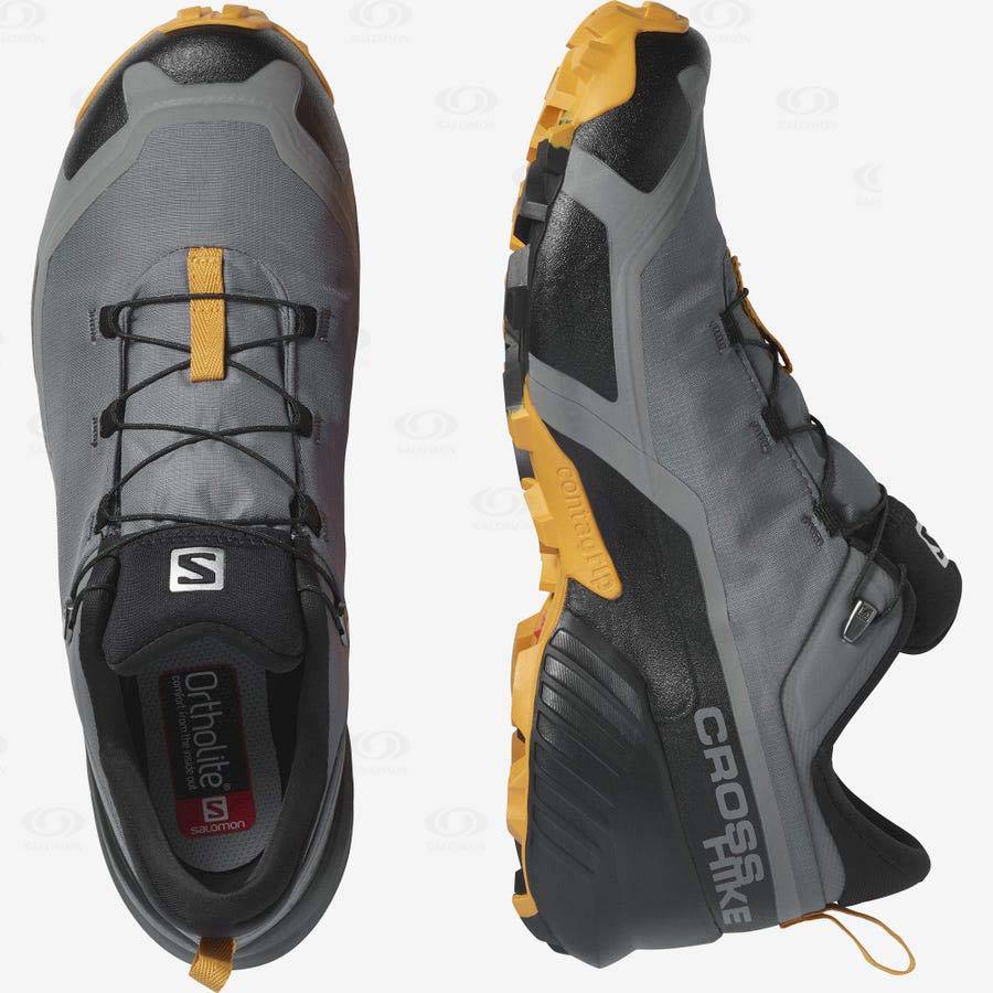 Tenis Impermeables Salomon CROSS HIKE GORE-TEX Hombre Grises | MX-W3850