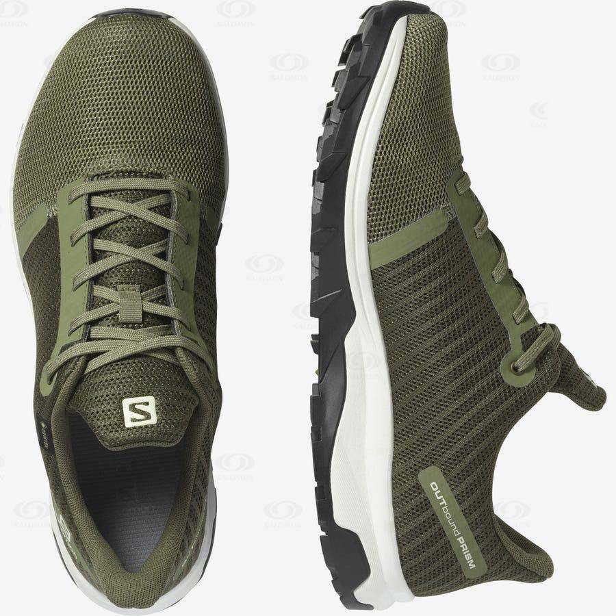 Tenis Impermeables Salomon OUTBOUND PRISM GORE-TEX Hombre Verde Oliva | MX-A1857