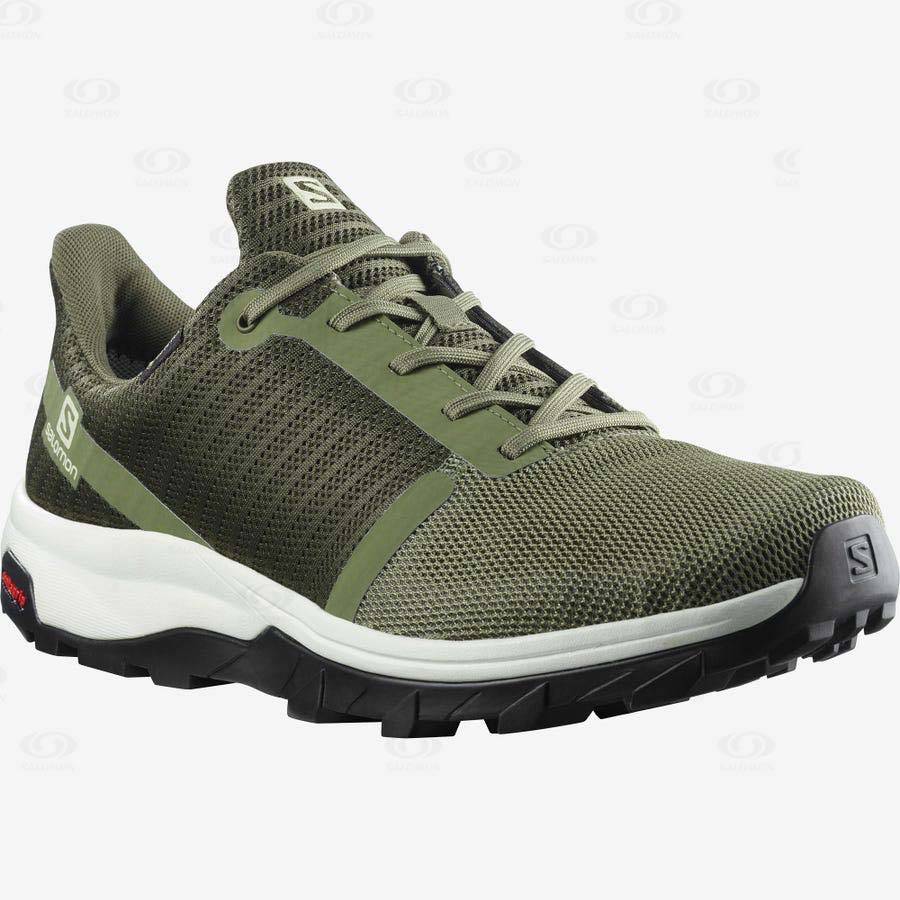 Tenis Impermeables Salomon OUTBOUND PRISM GORE-TEX Hombre Verde Oliva | MX-A1857