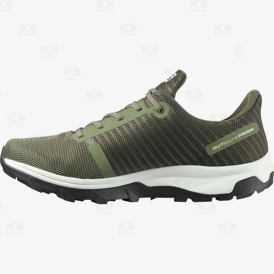 Tenis Impermeables Salomon OUTBOUND PRISM GORE-TEX Hombre Verde Oliva | MX-A1857