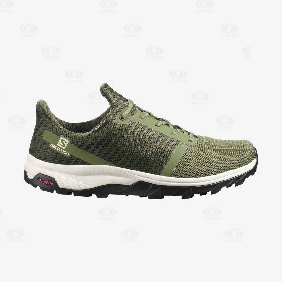 Tenis Impermeables Salomon OUTBOUND PRISM GORE-TEX Hombre Verde Oliva | MX-A1857