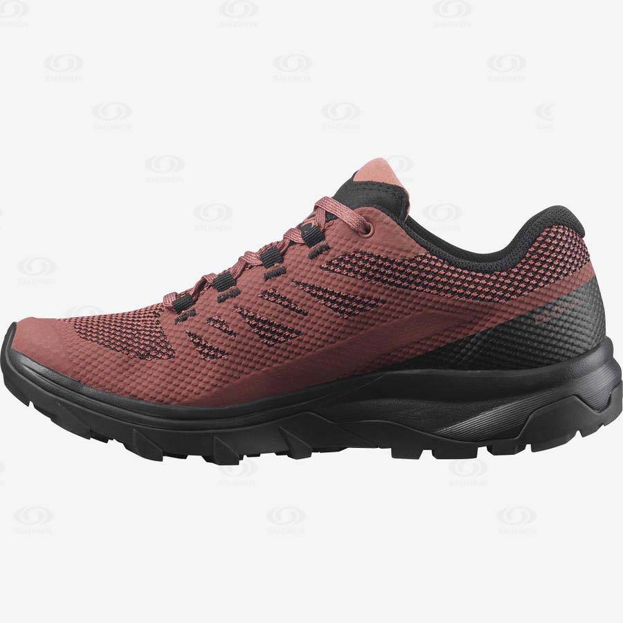 Tenis Impermeables Salomon OUTLINE GORE-TEX Mujer Rojos | MX-A2305