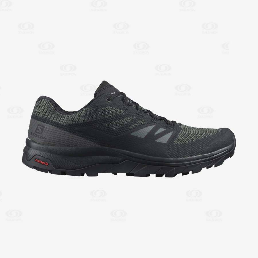 Tenis Impermeables Salomon OUTLINE WIDE GORE-TEX Hombre Negros | MX-O2517