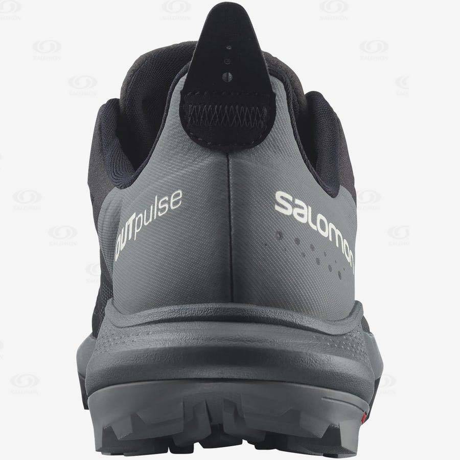 Tenis Impermeables Salomon OUTPULSE GORE-TEX Mujer Grises Negros | MX-L1900