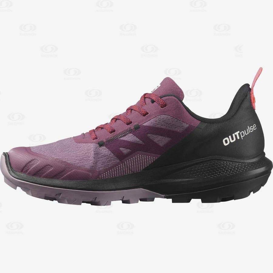 Tenis Impermeables Salomon OUTPULSE GORE-TEX Mujer Morados | MX-S1198