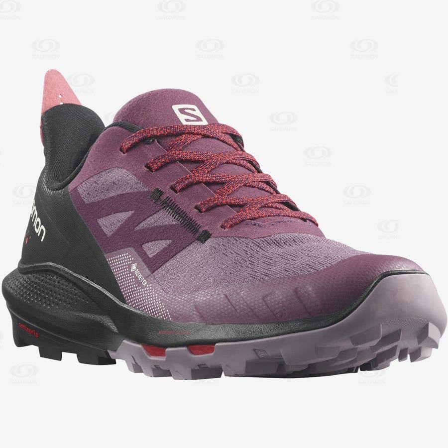 Tenis Impermeables Salomon OUTPULSE GORE-TEX Mujer Morados | MX-S1198