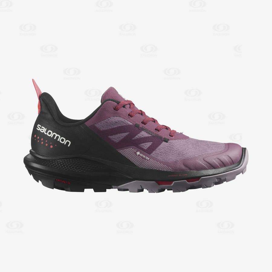 Tenis Impermeables Salomon OUTPULSE GORE-TEX Mujer Morados | MX-S1198