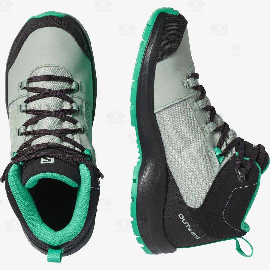 Tenis Impermeables Salomon OUTWARD CLIMASALOMON™ Niños Verde Menta | MX-L2341