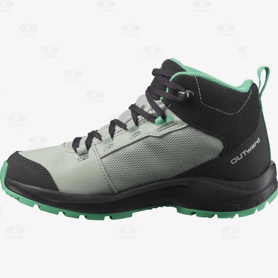 Tenis Impermeables Salomon OUTWARD CLIMASALOMON™ Niños Verde Menta | MX-L2341