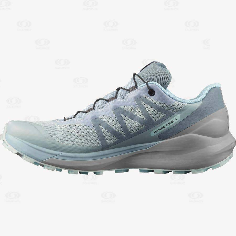 Tenis Impermeables Salomon SENSE RIDE 4 GORE-TEX INVISIBLE FIT Mujer Turquesa | MX-N2583