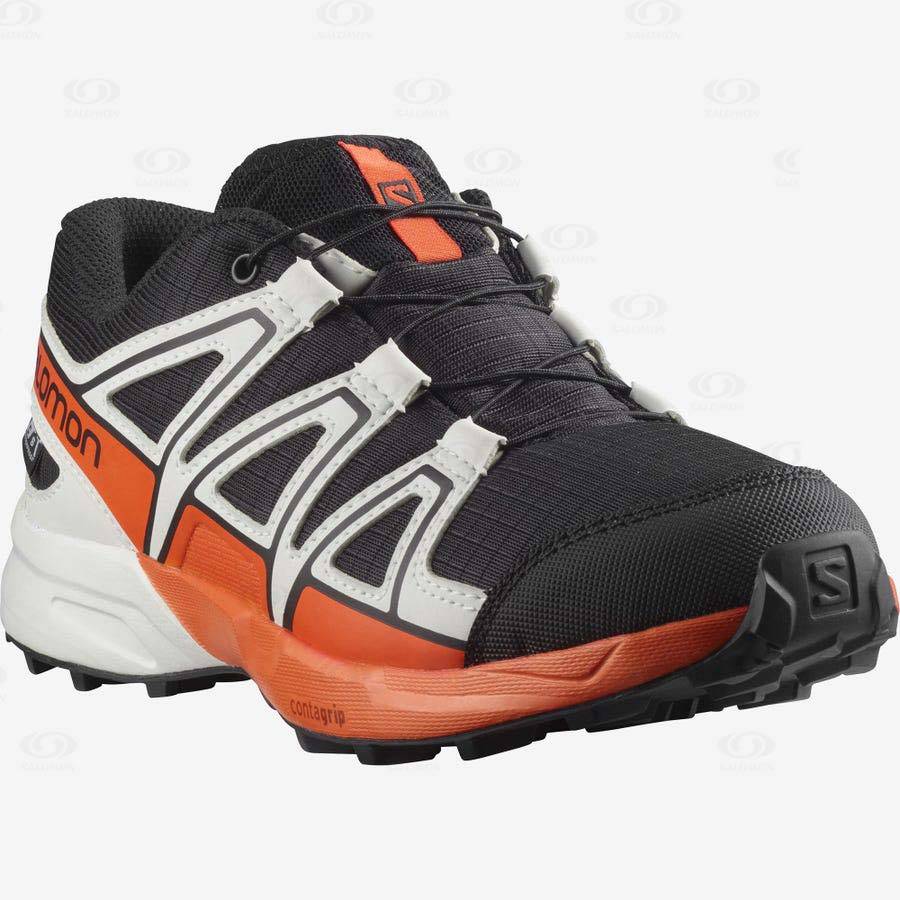 Tenis Impermeables Salomon SPEEDCROSS CLIMASALOMON™ Niños Negros Rosas | MX-A1885