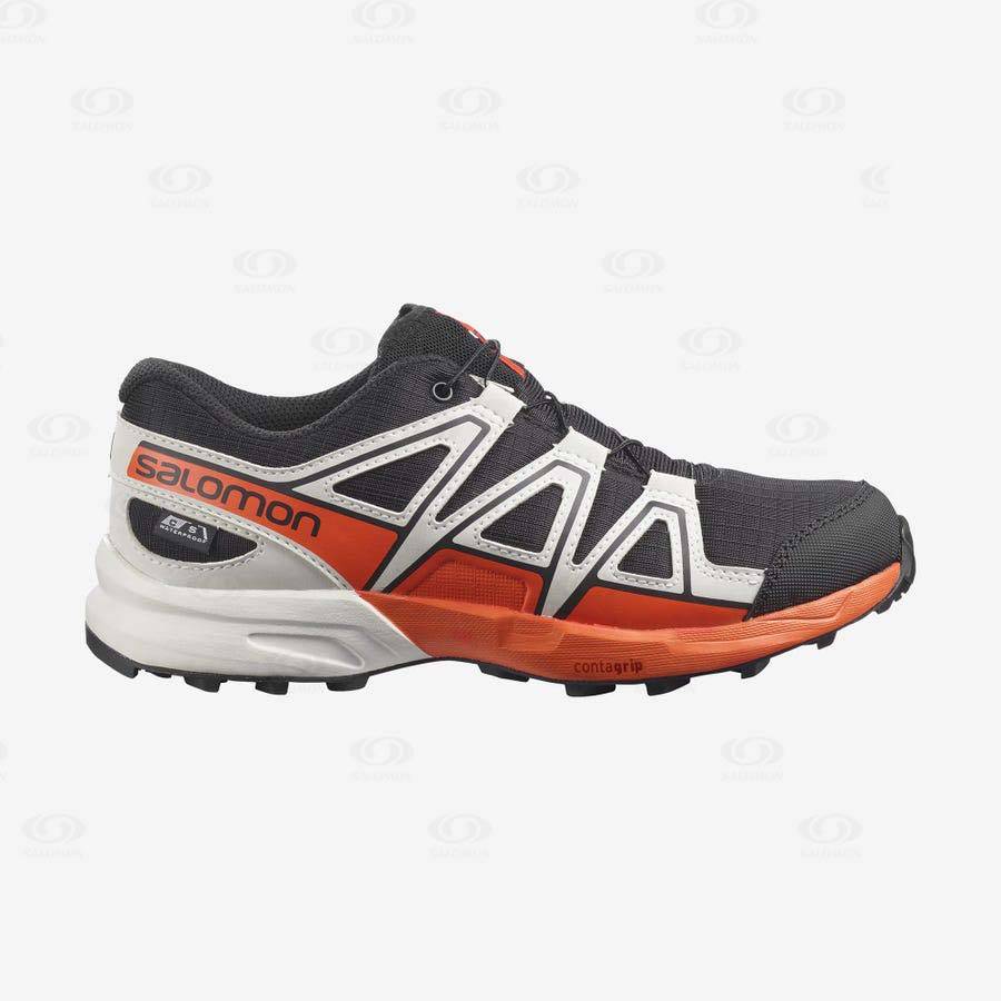 Tenis Impermeables Salomon SPEEDCROSS CLIMASALOMON™ Niños Negros Rosas | MX-A1885