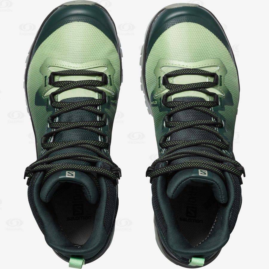 Tenis Impermeables Salomon VAYA MID GORE-TEX Mujer Verdes | MX-M1307