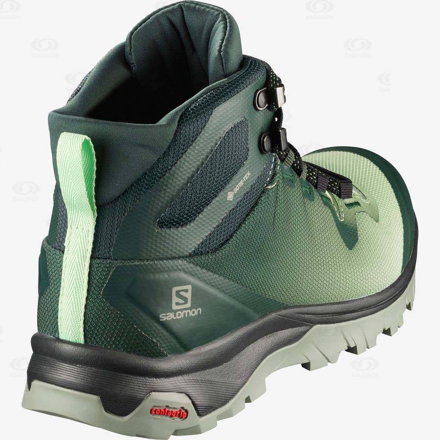 Tenis Impermeables Salomon VAYA MID GORE-TEX Mujer Verdes | MX-M1307