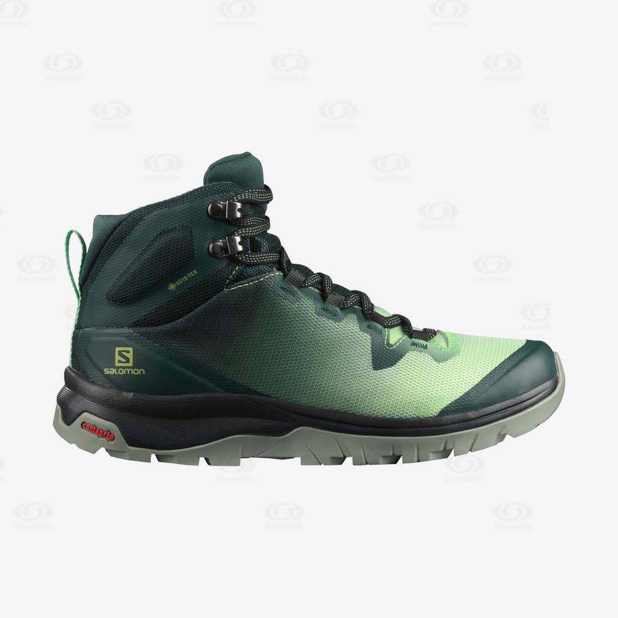 Tenis Impermeables Salomon VAYA MID GORE-TEX Mujer Verdes | MX-M1307