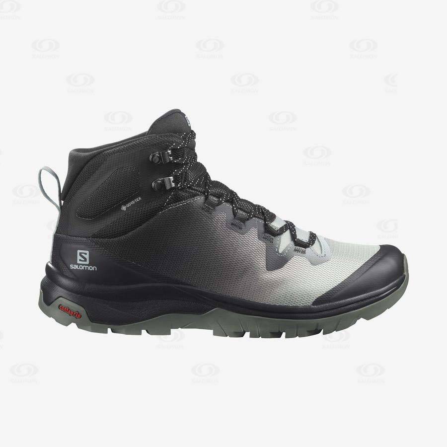 Tenis Impermeables Salomon VAYA MID GORE-TEX Mujer Negros Blancos | MX-O2554