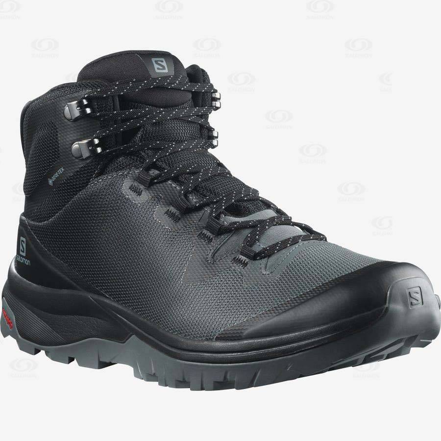 Tenis Impermeables Salomon VAYA MID GORE-TEX Mujer Negros | MX-W1480