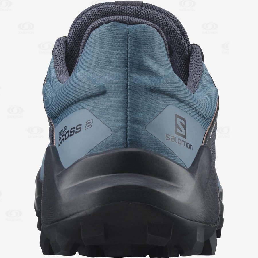 Tenis Impermeables Salomon WILDCROSS 2 GORE-TEX Mujer Azules | MX-O2197