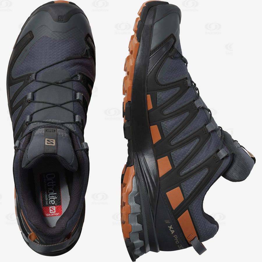 Tenis Impermeables Salomon XA PRO 3D V8 GORE-TEX WIDE Hombre Negros | MX-M1027