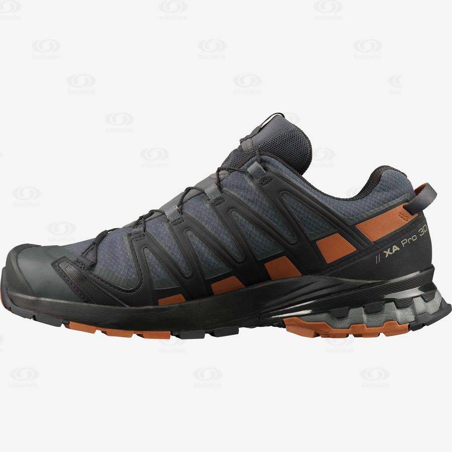 Tenis Impermeables Salomon XA PRO 3D V8 GORE-TEX WIDE Hombre Negros | MX-M1027