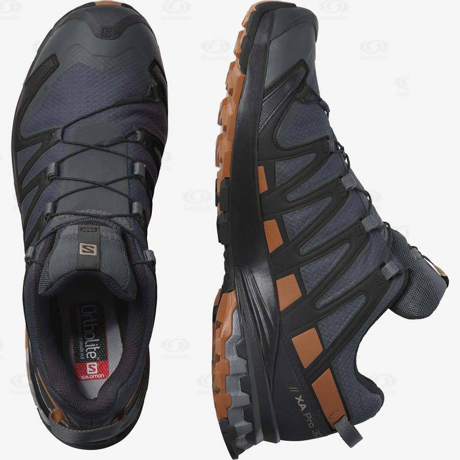 Tenis Impermeables Salomon XA PRO 3D v8 GORE-TEX Hombre Grises | MX-A2312