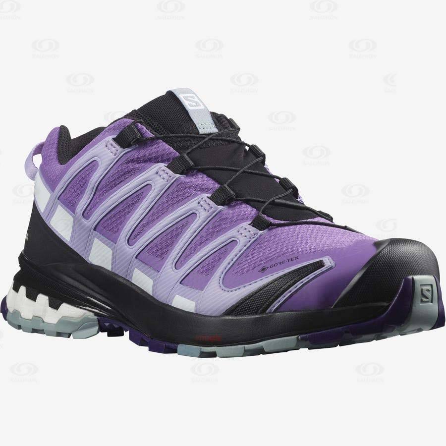 Tenis Impermeables Salomon XA PRO 3D v8 GORE-TEX Mujer Morados | MX-O1266