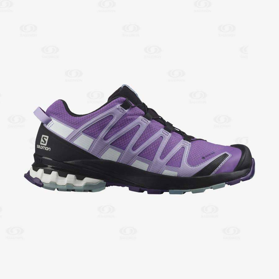 Tenis Impermeables Salomon XA PRO 3D v8 GORE-TEX Mujer Morados | MX-O1266