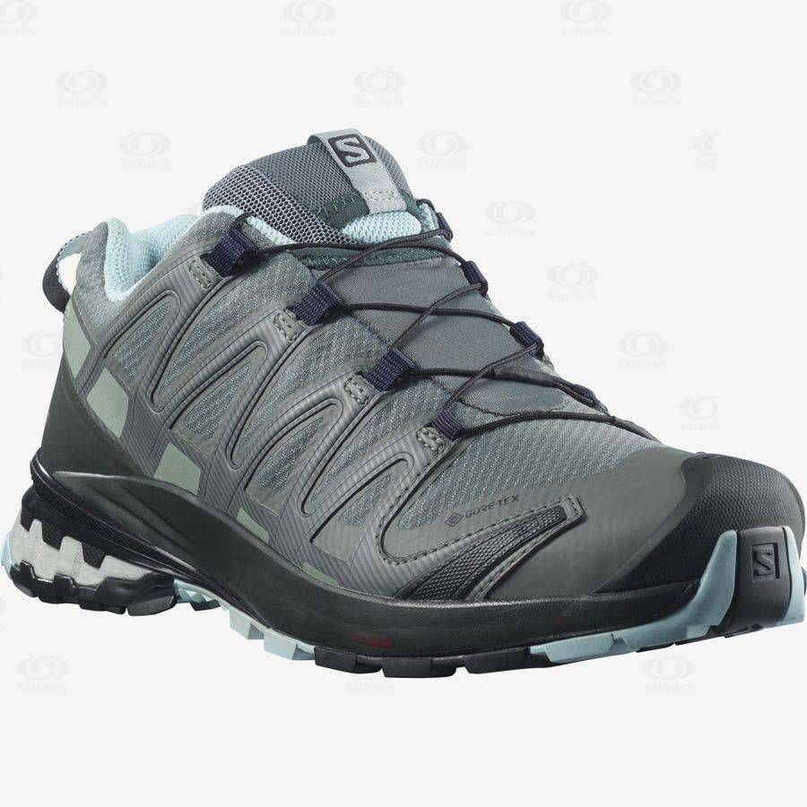 Tenis Impermeables Salomon XA PRO 3D v8 GORE-TEX Mujer Grises | MX-O2307