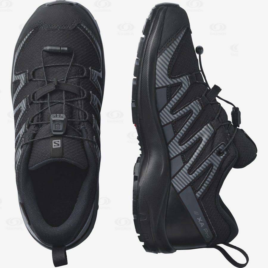 Tenis Impermeables Salomon XA PRO V8 CLIMASALOMON™ Niños Negros | MX-A1528