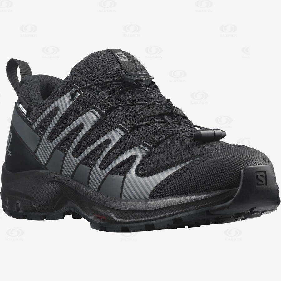 Tenis Impermeables Salomon XA PRO V8 CLIMASALOMON™ Niños Negros | MX-A1528