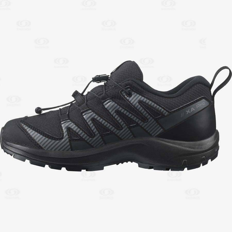 Tenis Impermeables Salomon XA PRO V8 CLIMASALOMON™ Niños Negros | MX-A1528