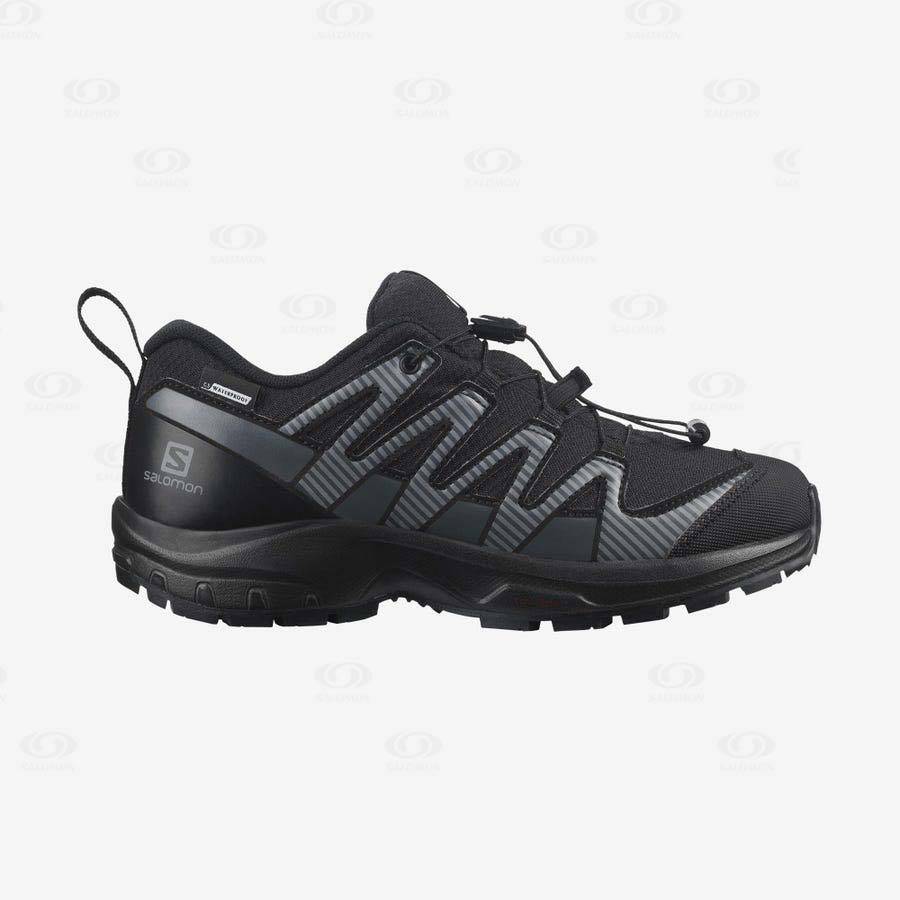 Tenis Impermeables Salomon XA PRO V8 CLIMASALOMON™ Niños Negros | MX-L1935