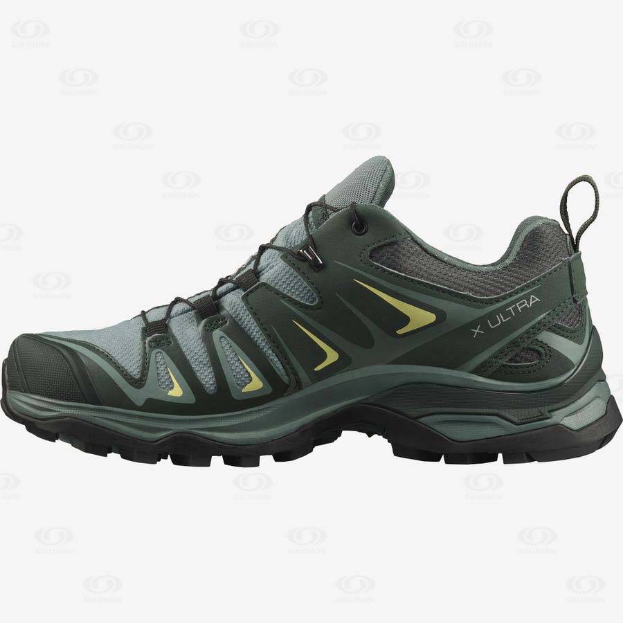 Tenis Impermeables Salomon X ULTRA 3 GORE-TEX Mujer Verdes | MX-N1519