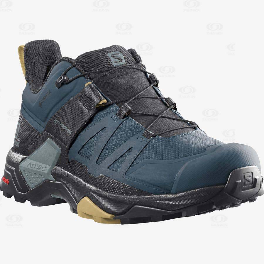 Tenis Impermeables Salomon X ULTRA 4 GORE-TEX Hombre Azules | MX-A1976