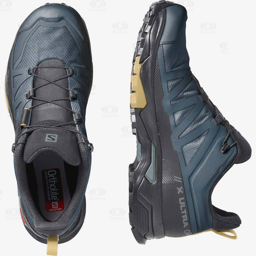 Tenis Impermeables Salomon X ULTRA 4 GORE-TEX Hombre Azules | MX-A1976