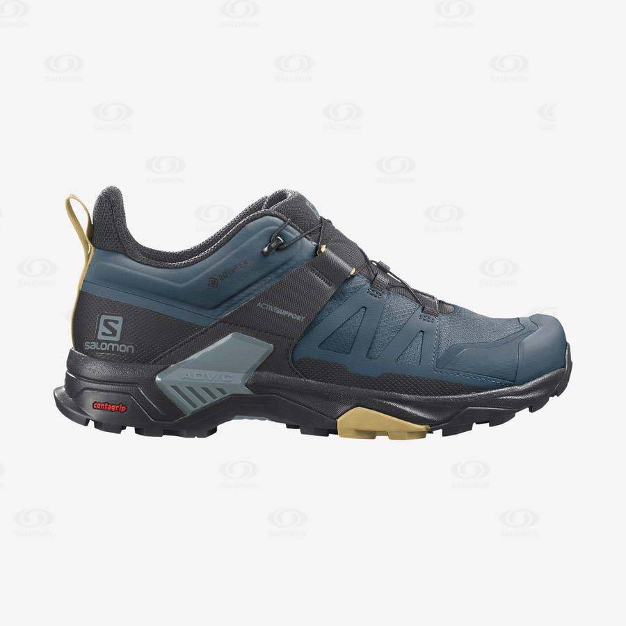 Tenis Impermeables Salomon X ULTRA 4 GORE-TEX Hombre Azules | MX-A1976