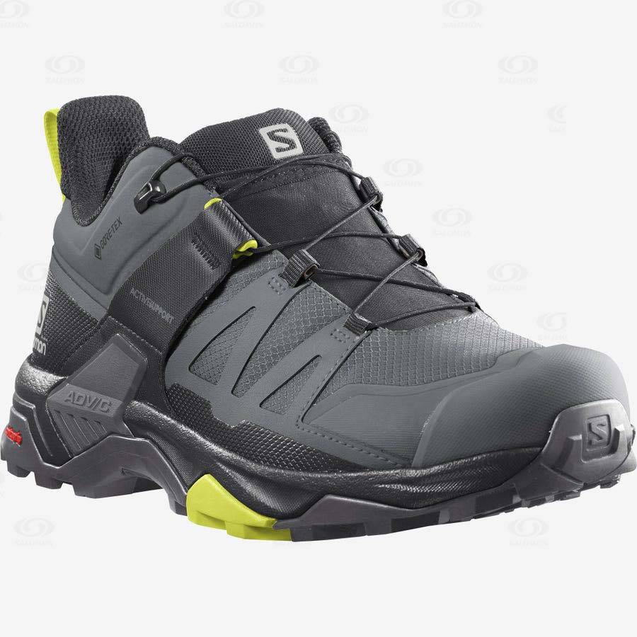 Tenis Impermeables Salomon X ULTRA 4 GORE-TEX Hombre Plateados | MX-N2184