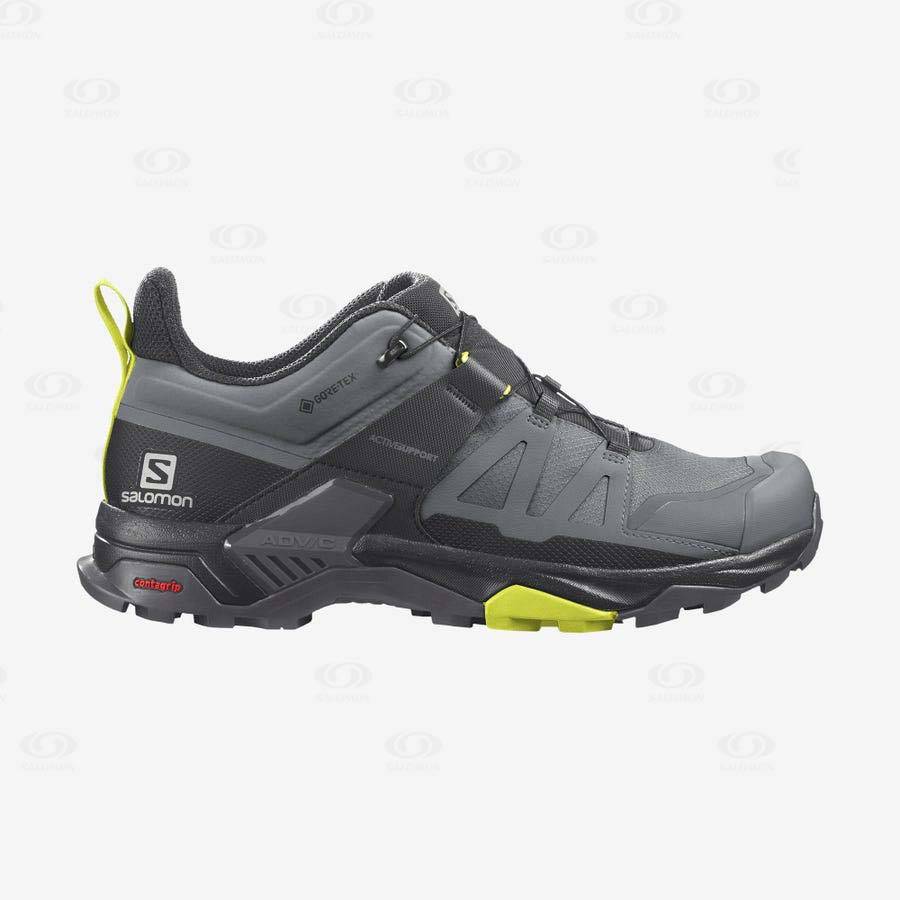 Tenis Impermeables Salomon X ULTRA 4 GORE-TEX Hombre Plateados | MX-N2184