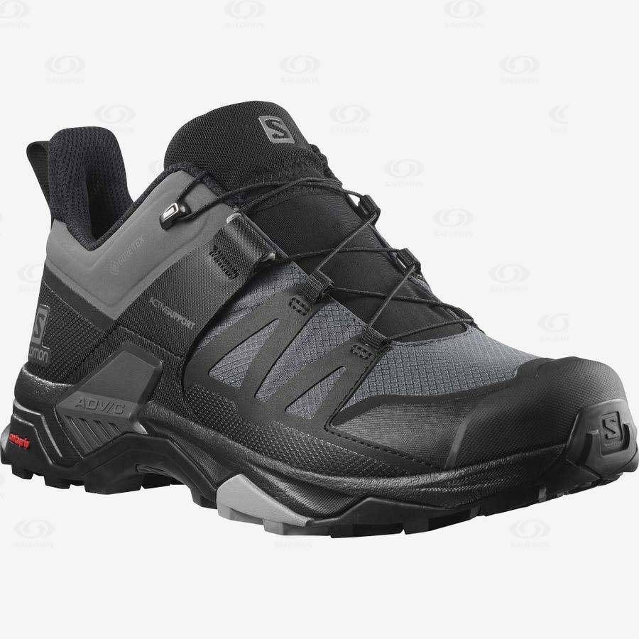 Tenis Impermeables Salomon X ULTRA 4 GORE-TEX Hombre Grises Negros | MX-S1310