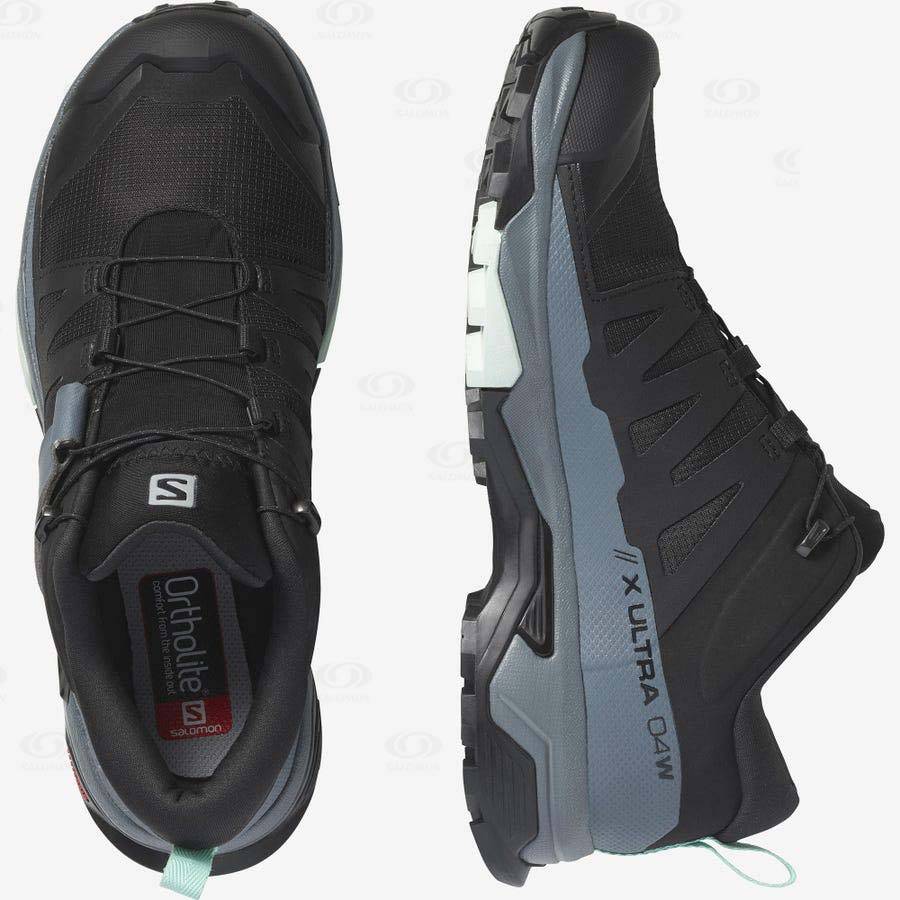 Tenis Impermeables Salomon X ULTRA 4 GORE-TEX Mujer Negros | MX-S2276