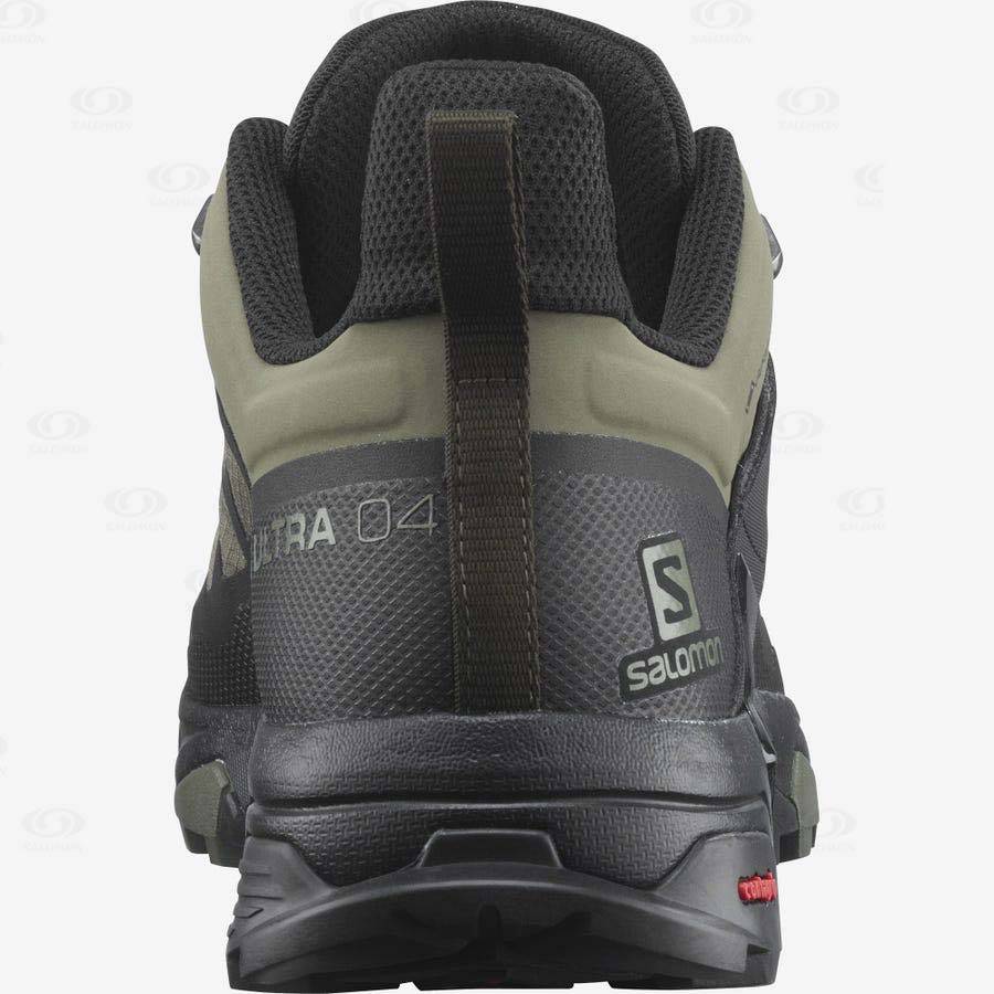 Tenis Impermeables Salomon X ULTRA 4 GORE-TEX Hombre Verde Oliva Negros | MX-W3000