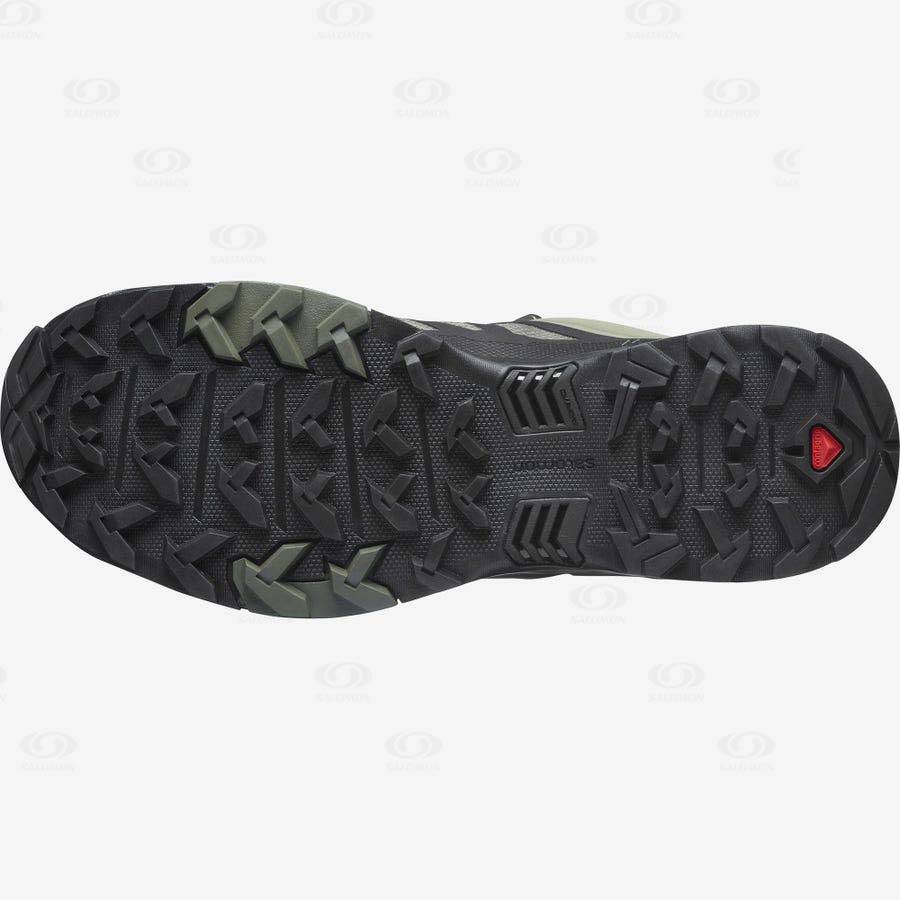 Tenis Impermeables Salomon X ULTRA 4 GORE-TEX Hombre Verde Oliva Negros | MX-W3000