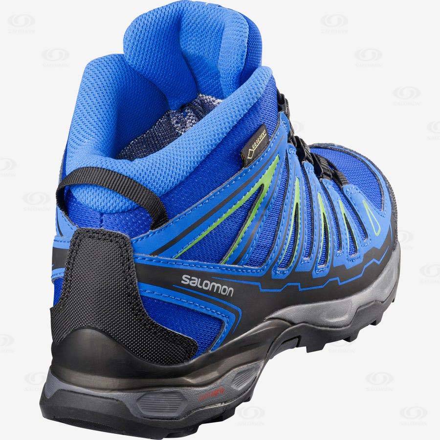 Tenis Impermeables Salomon X-ULTRA MID GORE-TEX Niños Azules | MX-L1620